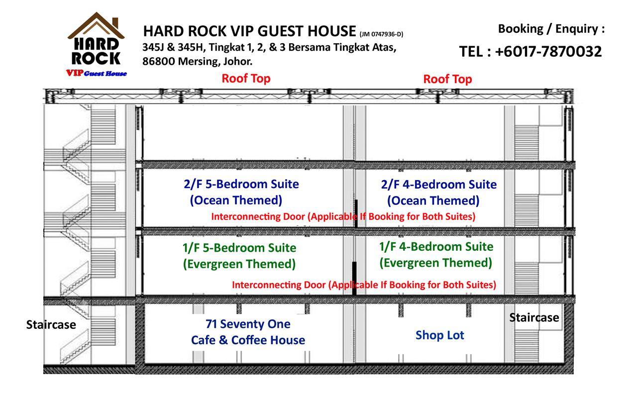 Hard Rock Vip Guest House Мерсинг Экстерьер фото